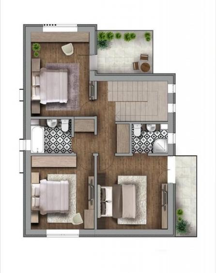 Casa 4 camere 150mp | 0 comision | Corbeanca Cantonului | la alb - 4