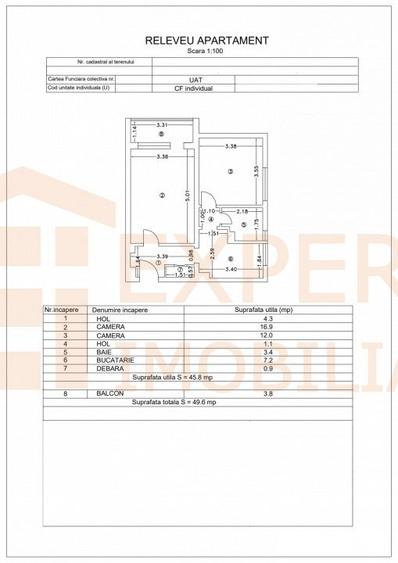 Apartament cu 2 camere în Tăbăcărie