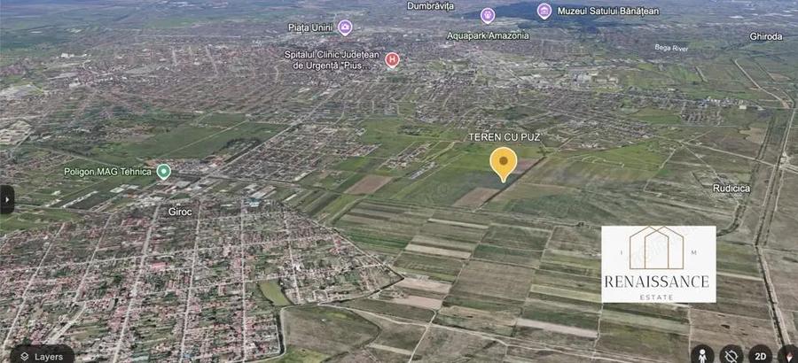 Giroc Teren 31 Hectare cu PUZ | Destinatie Mixta - Blocuri max P+5+R - 6