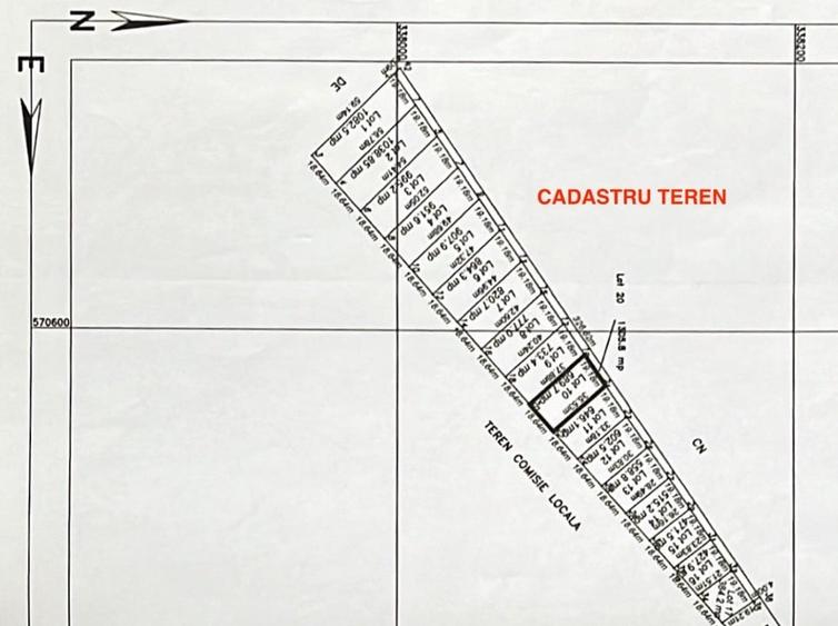 Teren Construcții extravilan de 689 mp, în Săbăreni