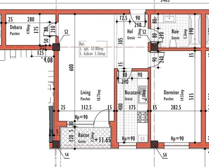 Apartament 2 camere decomandate, 56 mp, la cheie, balcon, zona Corneliu Coposu - 8