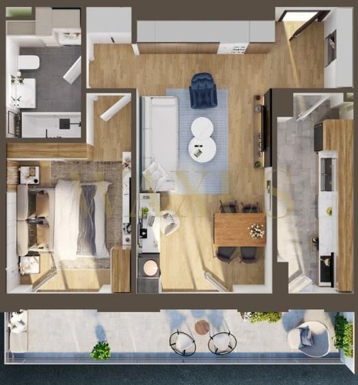 Apartament semifinisat - 2 camere I 54mp I Balcon I Parcare - Fabricii - 6