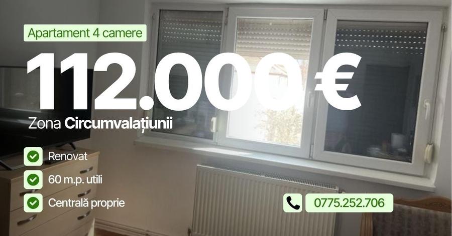 Apartament 4 camere, zona Circumvalatiunii, etaj intermediar - 1