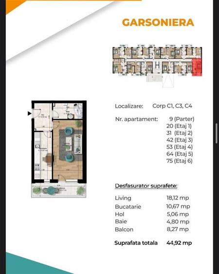 3 Minute Metrou Berceni - Studio - 77.000eur - 2