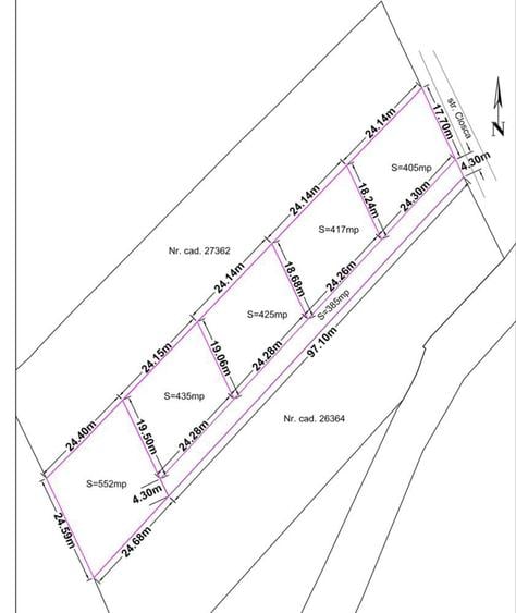 Teren intravilan orasul Beclean, parcele constructie case - 8