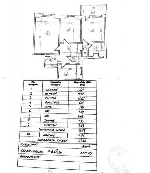 Apartament cu 3 camere decomandat, mobilat în Berceni