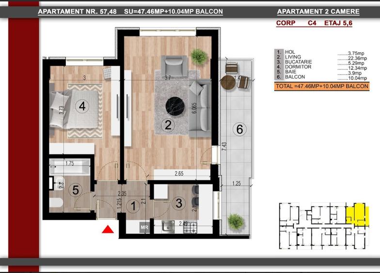 Apartament 2 camere decomandat metrou Dimitrie Leonida - 6