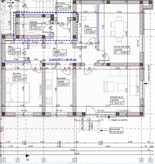 Apartament 3 camere, decomandat – 81 mp utili - 70 mp gradina, zona Planetelor