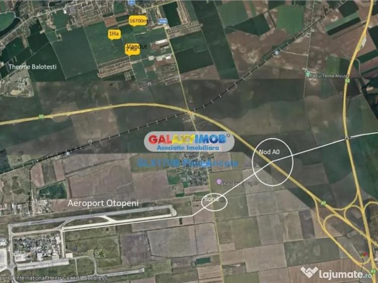 Teren Balotesti str Fantanii cu str Bisericii 1 Ha cu acces - 2