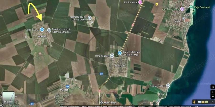 Teren intravilan de vanzare Mosneni, 23 August - 3