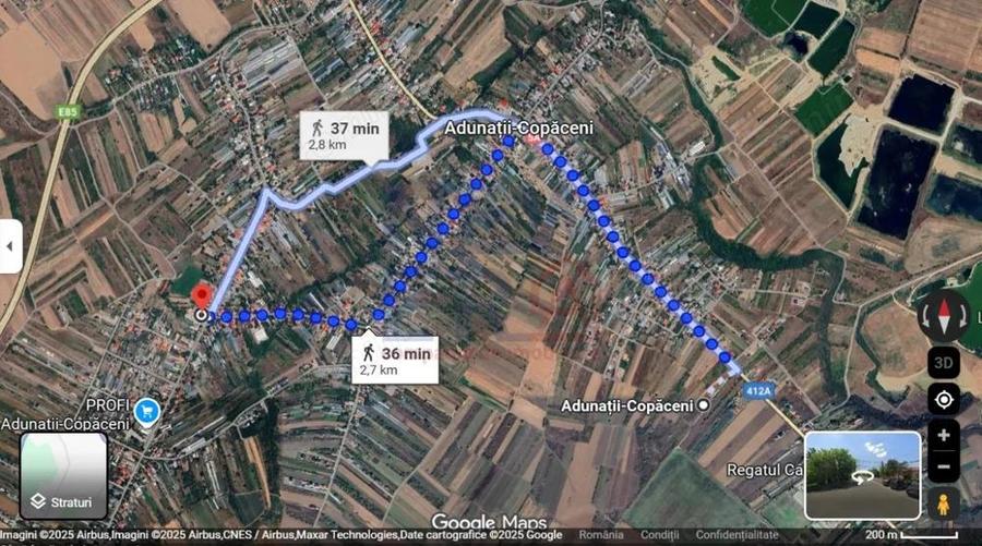 De Vanzare Teren 400 mp cu Autorizatie de contructie Adunatii Copaceni Giurgiu - 8