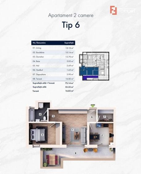 Variante apartamente 2 camere cartier nou zona Mehala - ID V4927 - 12