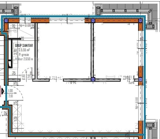 Apartament 3 camere, 54mp, terasa 40mp, bloc nou, zona Regal, Baciu - 2