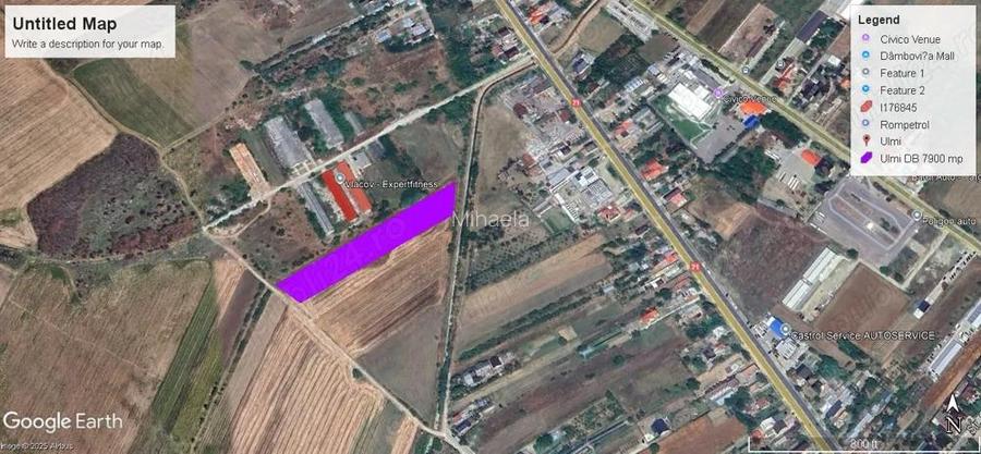 Vand teren 7900 mp Ulmi jud Dambovita