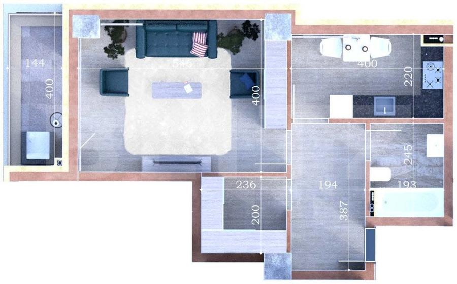 Apartament de 1 camera, 46.35mp, zona Copou - 2