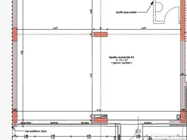Spatiu coomercial, 70 mp, disponibilitate parcari, zona Ceta - 1
