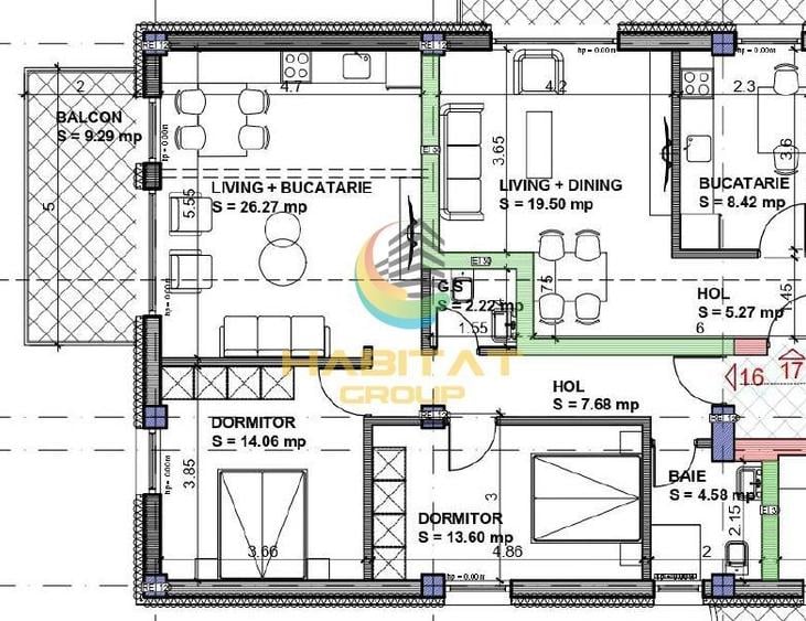 Apartament cu 3 camere nou cu 2 bai zona metrou Mihai Bravu - 14