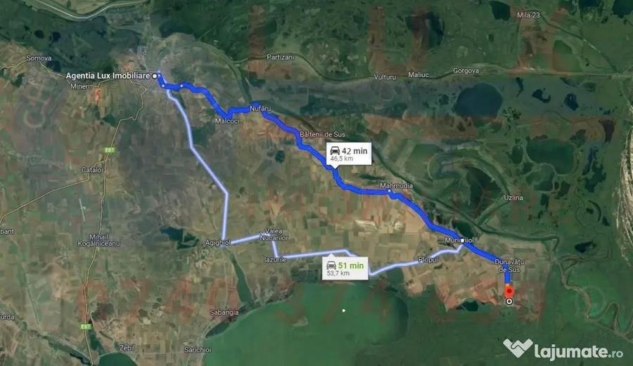 ID 7778 Teren INTRAVILAN in Dunavatu de Jos la DRUMUL JUDETEAN - 1