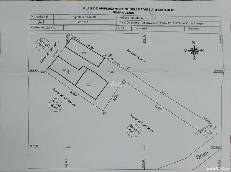 Casa de Vanzare Intabulata 287 de metri patra?i teren plus casa