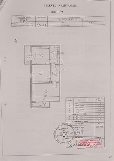 Apartament cu 2 camere decomandat în Central