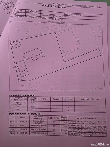 Casă cu 3 camere în 23 August