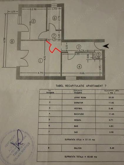 2 camere | Decomandat | Etaj 2 | Metrou Pacii - 7
