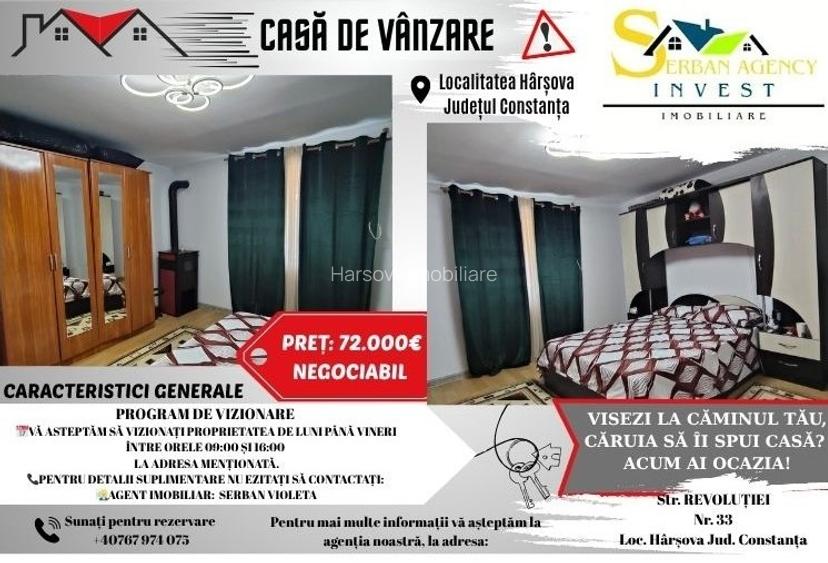 Casă de vânzare în Hârșova – Confort și liniște la un preț excelent! Casă de vânzare în Hârșova – Confort și liniște la un preț excelent!