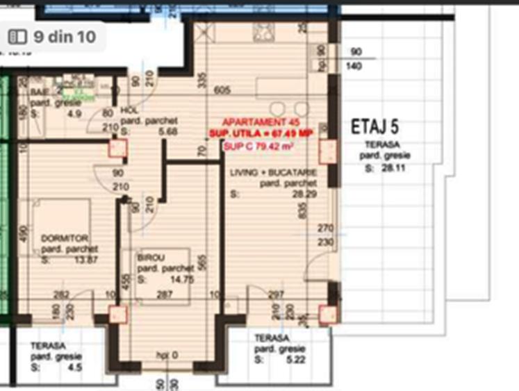 MARINESCU (bloc nou) 3camere etaj4 si 5 cu terase +parcare! - 14