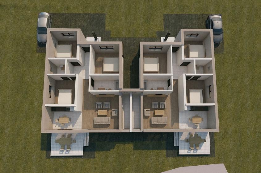 Teren cu fundatie si placa pt duplex, Utvin, vatra satului - 3