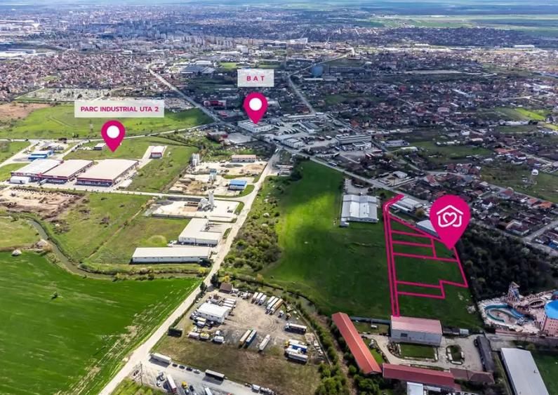 Teren cu PUZ in Arad, servicii, industrie, depozitare 8.3... - 8