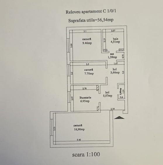 Dacia - Bulevard - 3 camere decomandat - liber - geam la baie - 8