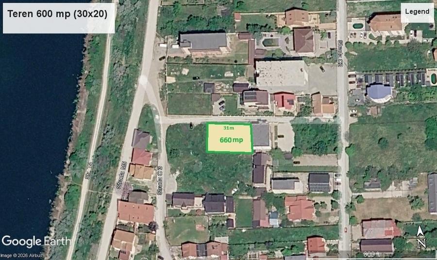 Teren 660 mp, dechiere 30 m, in Mamaia Sat, la 500 m de plaja - 3