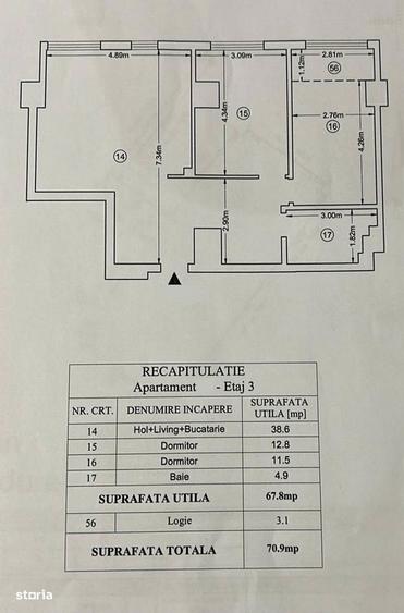OPORTUNITATE DE INVESTI?IE: Apartament cu 3 camere, mobilat ?i utilat - 16