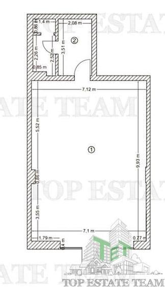 Spatiu comercial nou - 84,3 mp utili - pretabil FARMACIE, cabinet, magazin - zon - 7