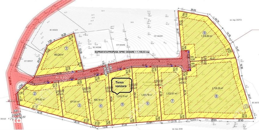 Teren intravilan 1019 mp in Tocile pretabil casa de vacanta - 1