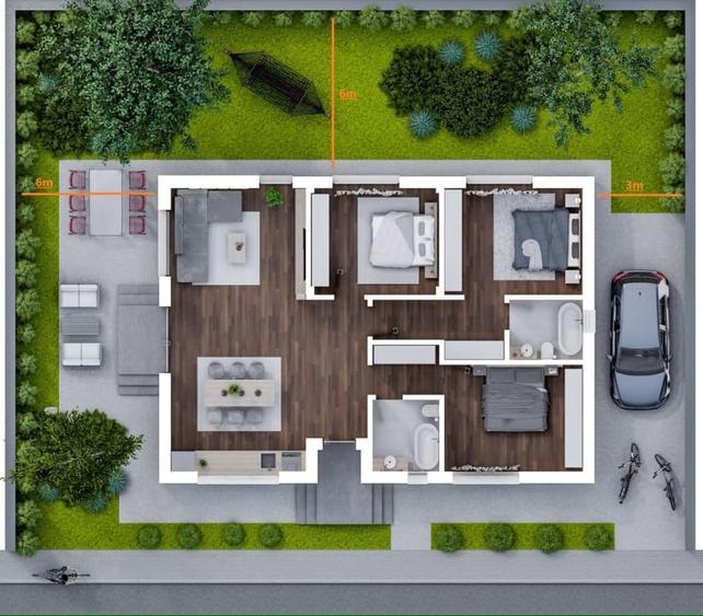 Tunari, casa parter, 120mp, lot 337mp, Green Place - 10