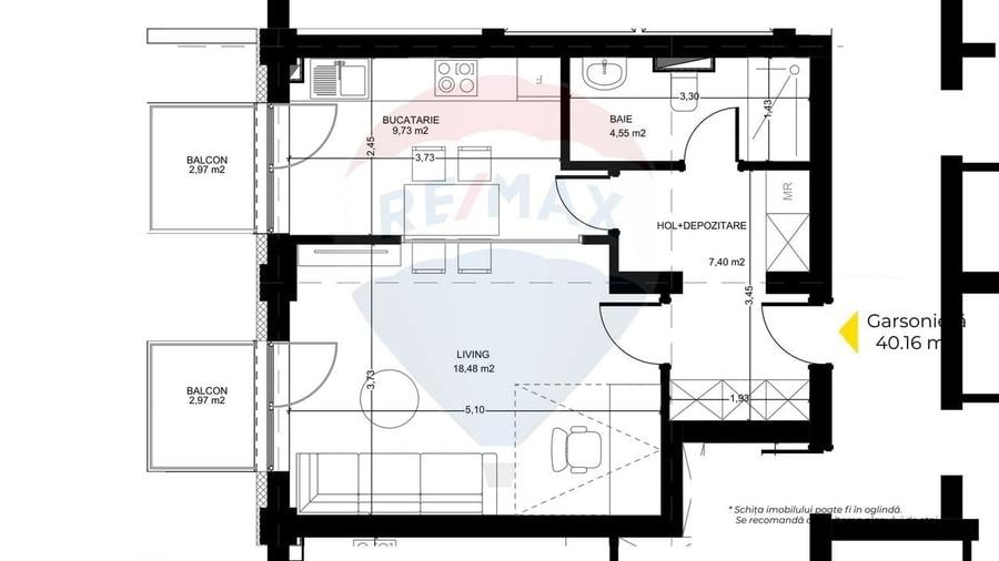 Garsoniera Maurer Avantgarden 3 - Faza V  - Comision 0% - 4