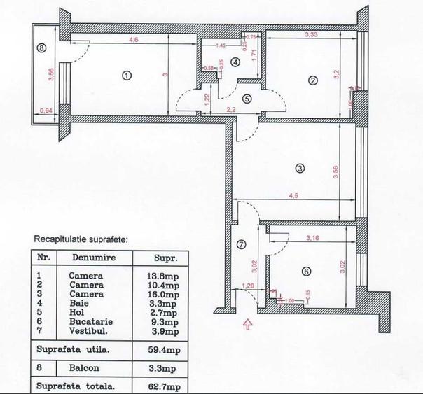 Particular, vand apartament 3 camere Stefan cel Mare - 7