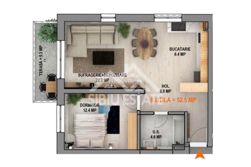 Apartament 2 camere , Finisat la Cheie ,Parcare Inclusa Apartament 2 camere , Finisat la Cheie ,Parcare Inclusa