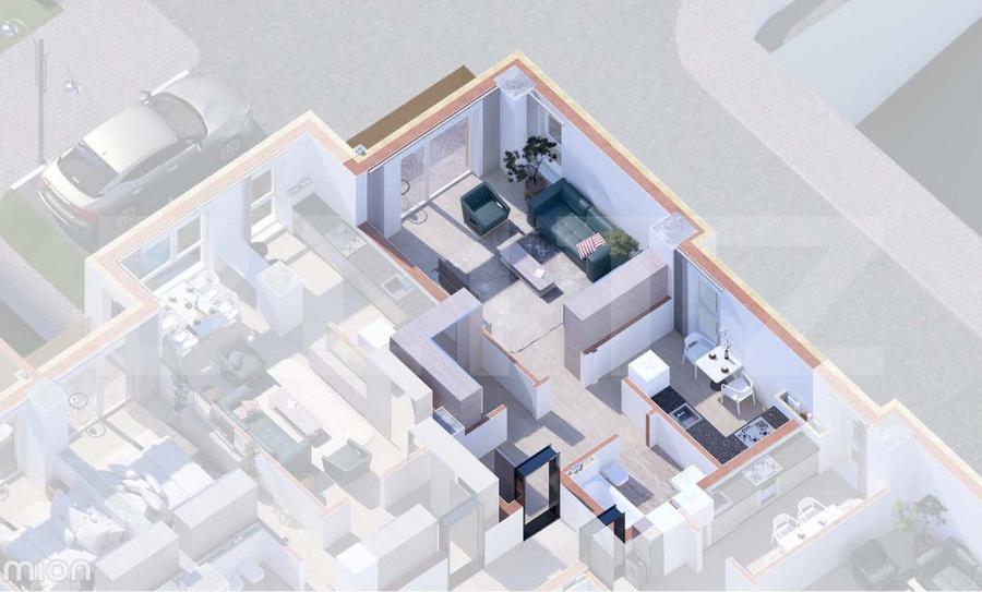 Apartament de 1 camera, 46.35mp, zona Copou - 1