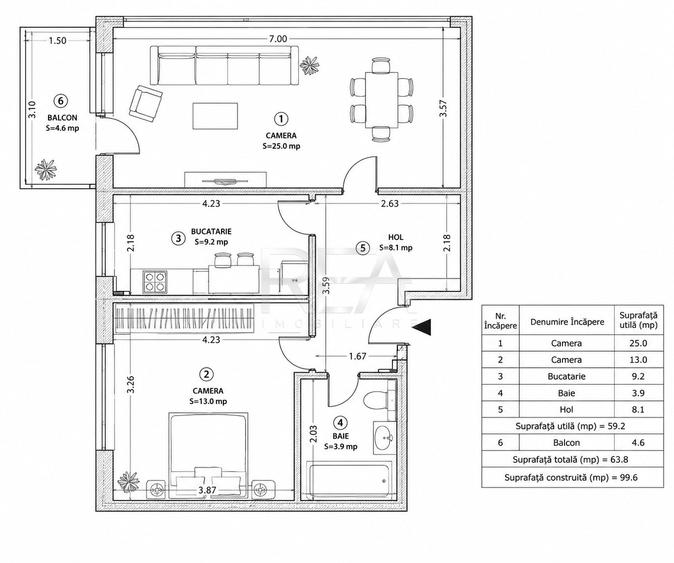 Apartament 2 Camere | Exigent Plaza Faza 5 | Decomandat | - 1