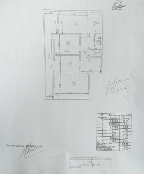 Apartament spatios de 3 camere, 79 mp, etaj 1, zona Canta, Iasi - 1