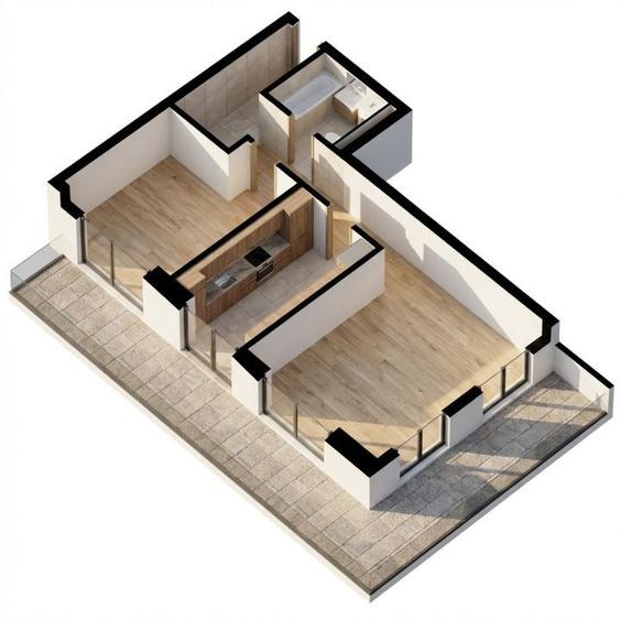 OPORTUNITATE! Ansamblu NZEB! 2 Camere si terasa, Dambul-Rotund - 2