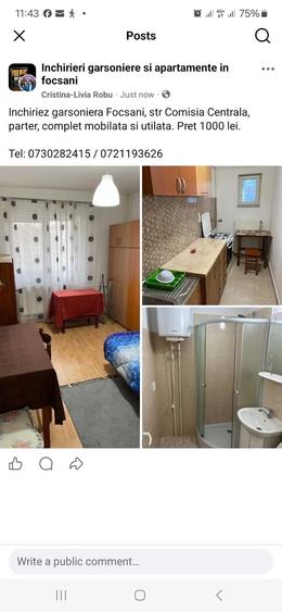 Garsonieră în Mândrești-Moldova