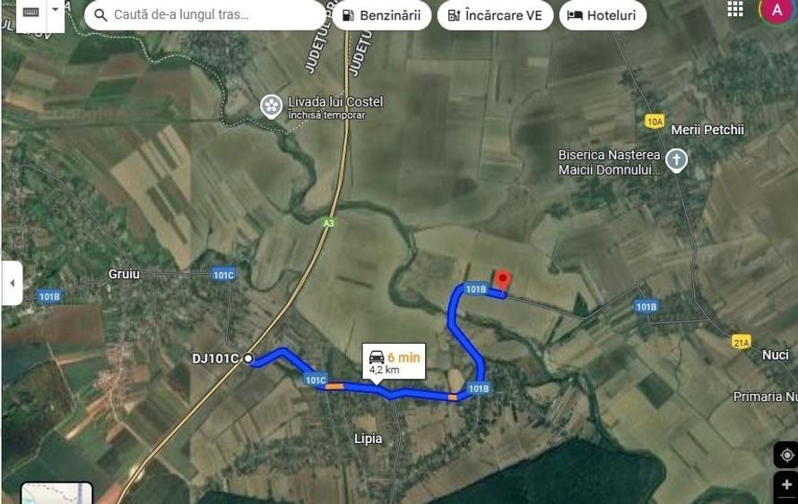 Teren agricol extravilan de 5300 mp, în Gruiu