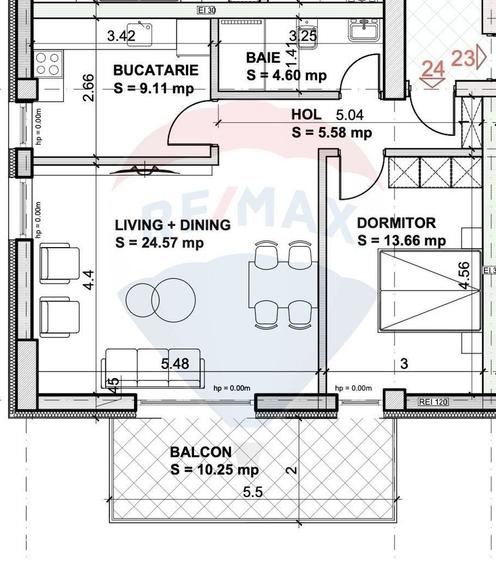 Apartament cu 2 camere în Mihai Bravu