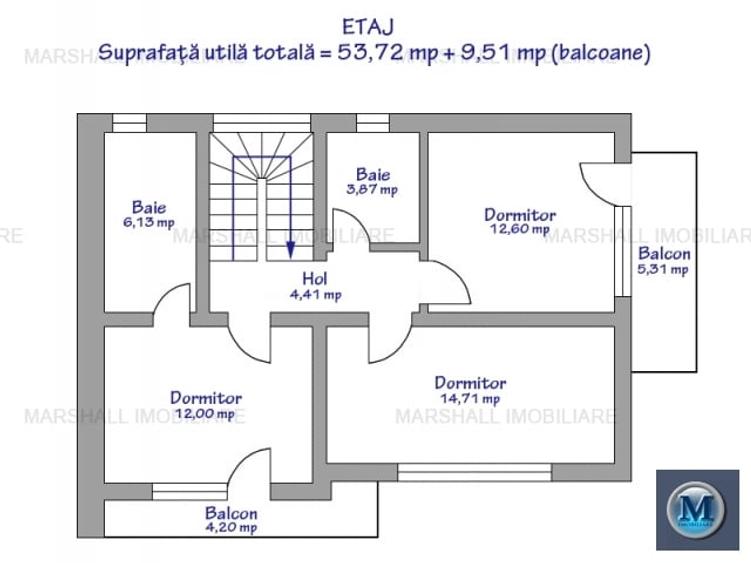Vila cu 4 camere de vanzare in Paulesti, 110.44 mp #15539 - 7