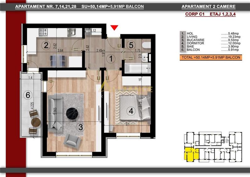 2 CAMERE - 10 MINUTE METROU BERCENI - 16