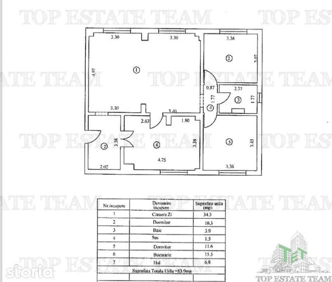 Apartament 3 cam. - vanzare - Vidin - Braila - 2