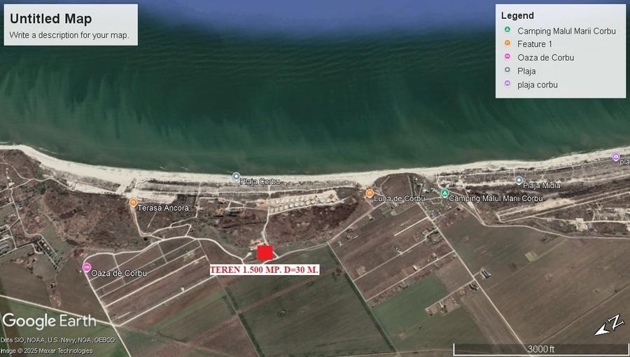 TEREN INTRAVILAN PE MALUL MARII 1.500 MP. IDEAL CONSTRUCTII TURISTICE RESTAURANT - 3